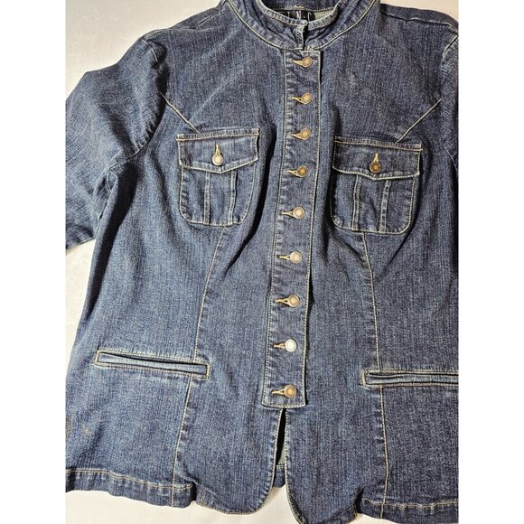 International Concets Plus Blue Denim Blazer - SZ 2X - Picture 4 of 8
